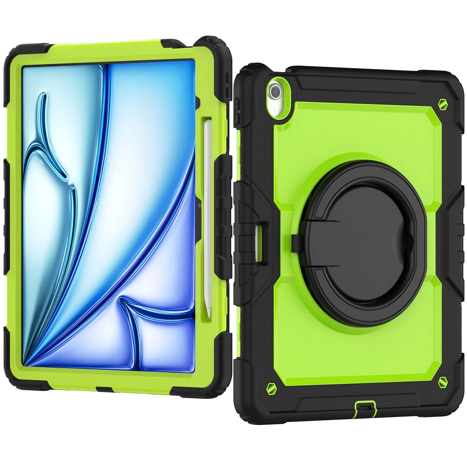 RhinoGuard Heavy Duty iPad Case with Rotating Stand & Shoulder Strap | Rugged Protective Case for iPad Air 13 (2024-2026)