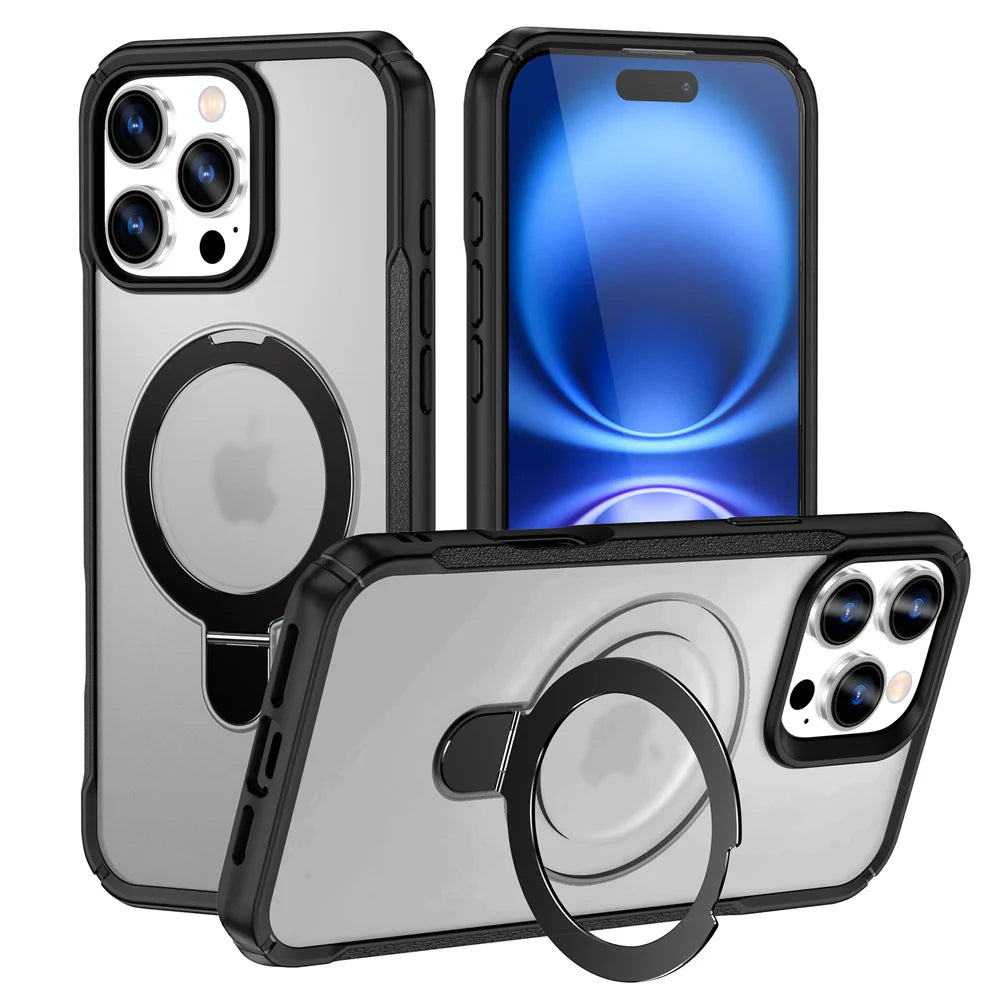 MagSafe Armor Stand Case for iPhone 17 / 17 Pro / 17 Pro Max | Military-Grade Protection with Magnetic Ring Kickstand
