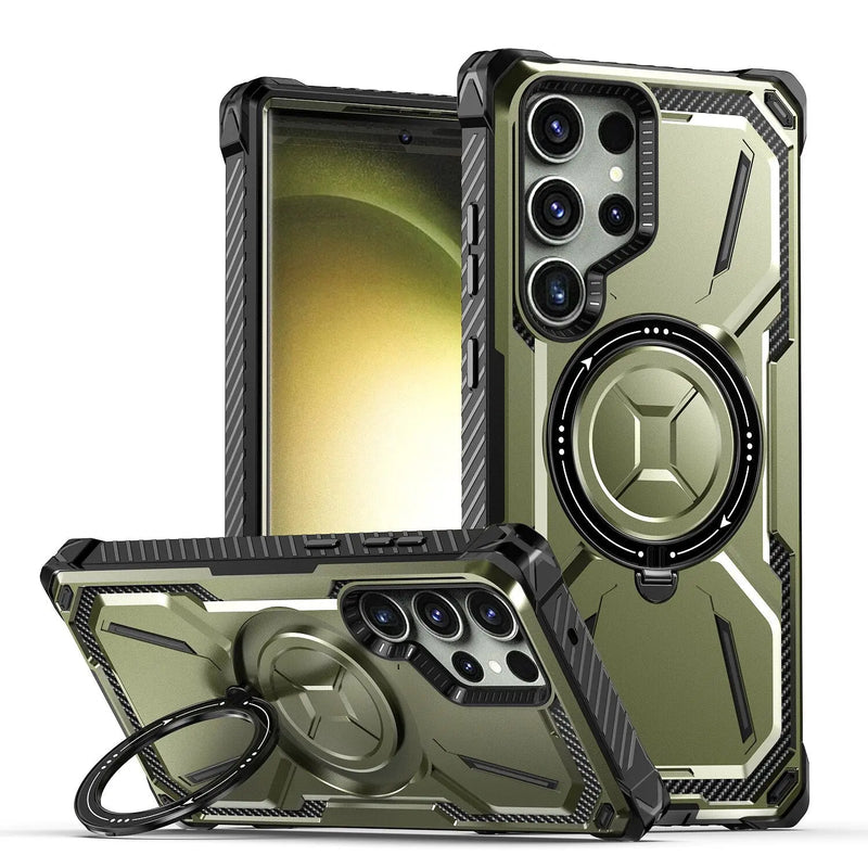 PL Collection Magsafe Compatible Metal Kickstand Magnetic Samsung Galaxy S23 Case Avontic