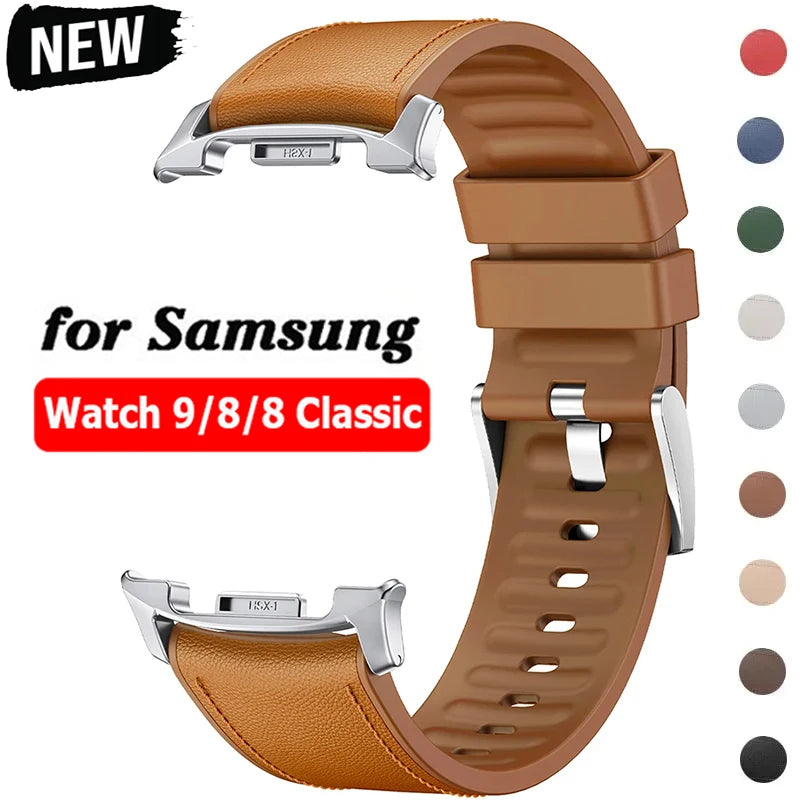 Avontic DuoTexture Leather-Look Silicone Band product gallery image 1