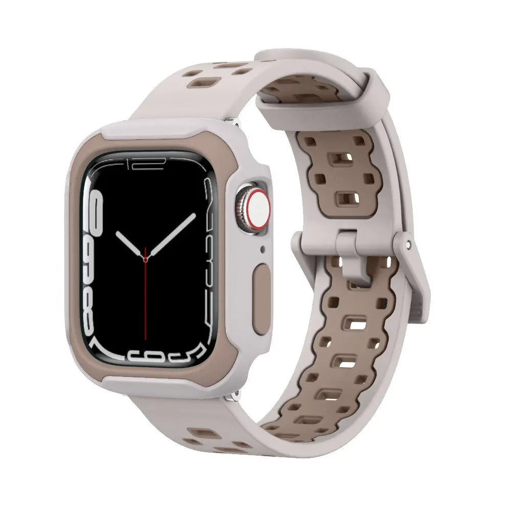 Rubber Mod Kit for Apple Watch Series 8 7 6 5 4 3 SE 40mm 41mm 44mm 45mm Screen Protector Silicone Strap for IWatch Accessories Pinnacle Luxuries