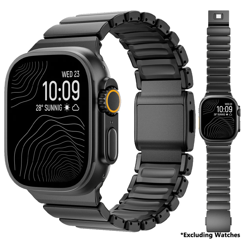 TitanEdge Fusion Series — Custom Titanium Hybrid Band for Apple Watch
