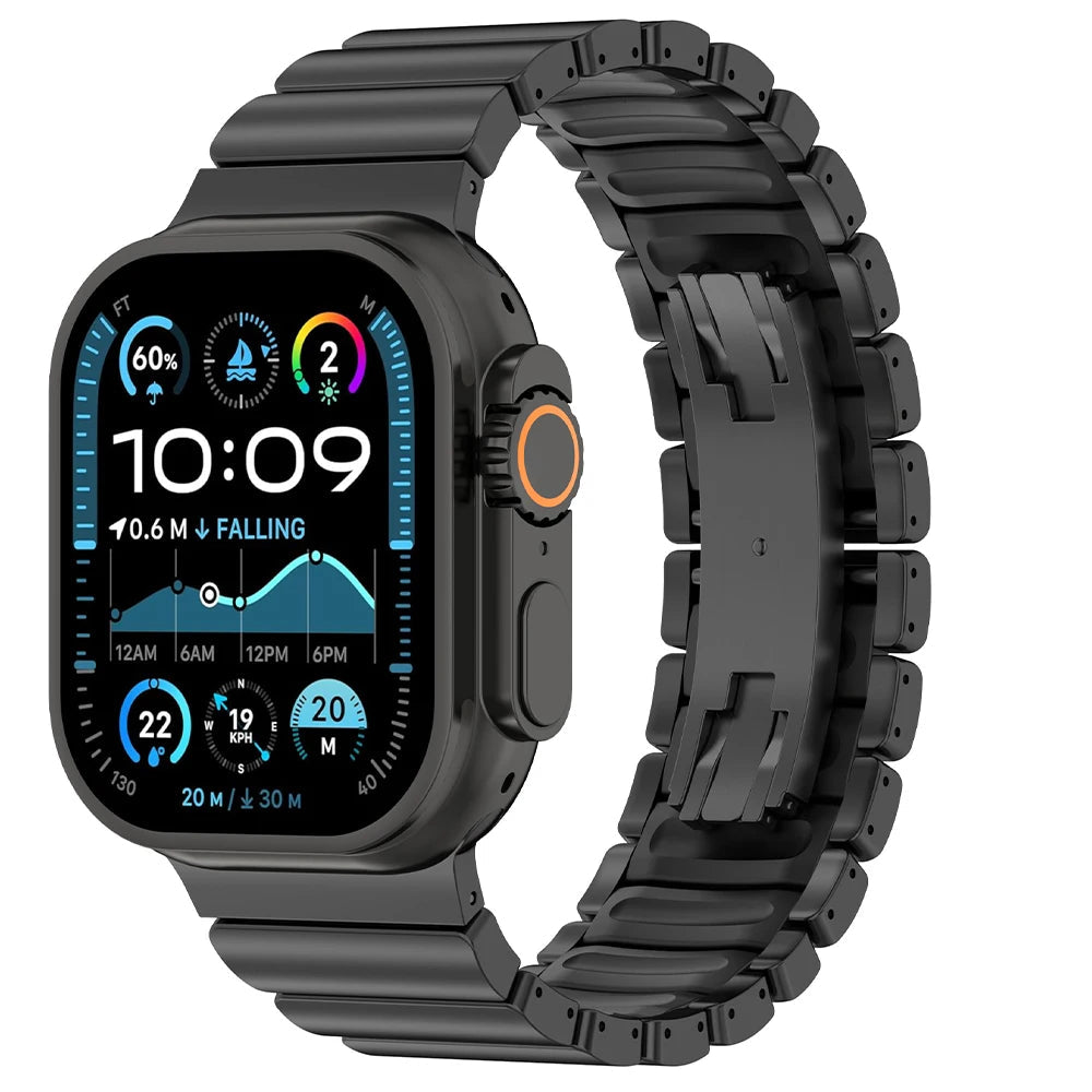 Avontic TitaniumTrail ProLink Band for Apple Watch Ultra 3 / Ultra 2 / Ultra 1 – Series 11–6 (45mm–49mm)