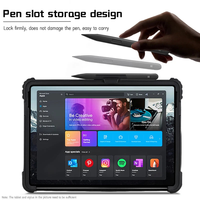 RhinoGuard Apex Shield Case for Surface Pro & Surface Go (Pro 12, 11, 10, 9, 8, 7, 6, 5, 4 | Go 4, 3, 2, 1)