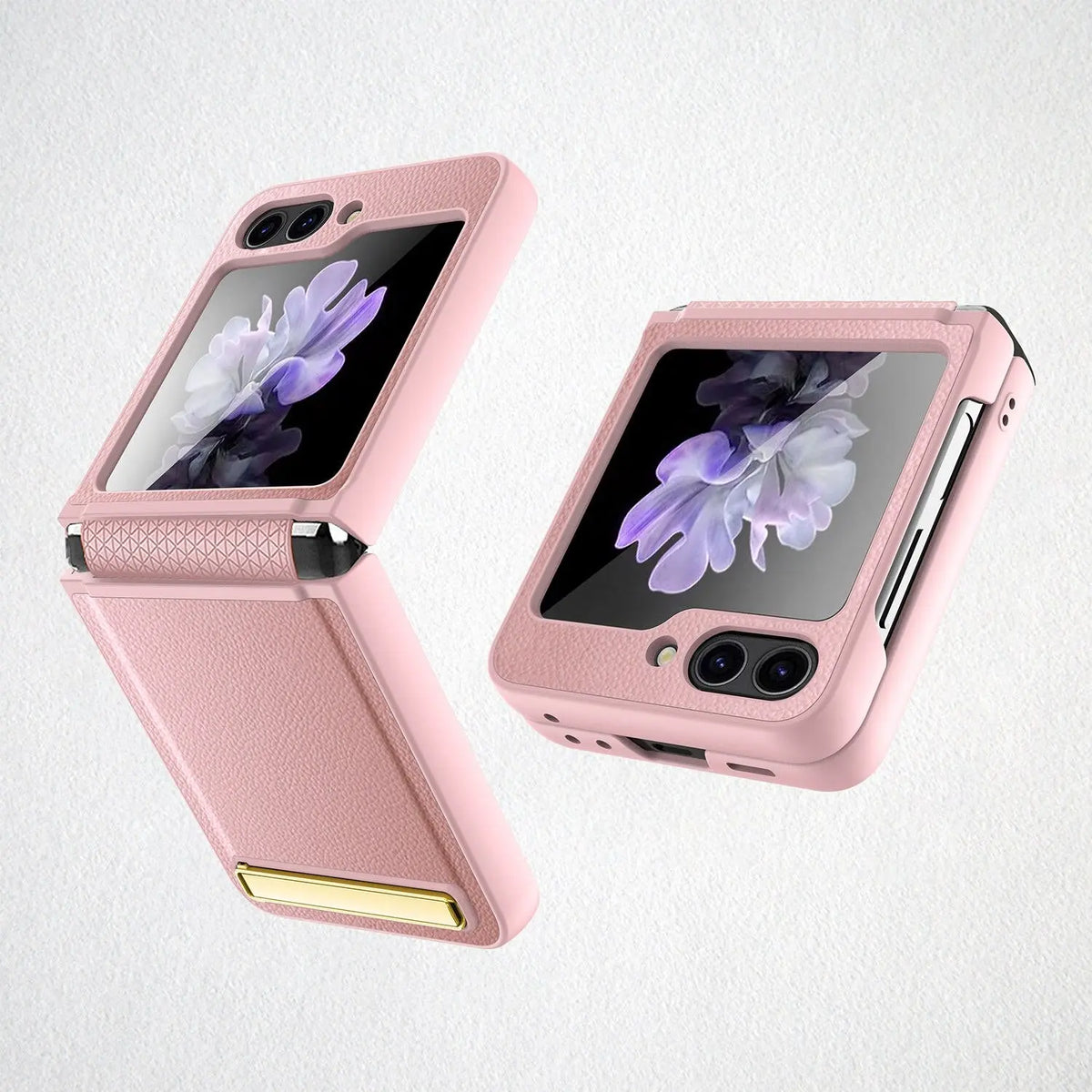 LuxuryGlide Sleek Leather Phone Case for Samsung Galaxy Z Flip 5 Avontic