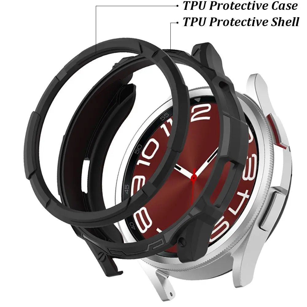 360Guard Touchscreen Bumper Case For Samsung Galaxy Watch 6 Classic 43mm 47mm Pinnacle Luxuries