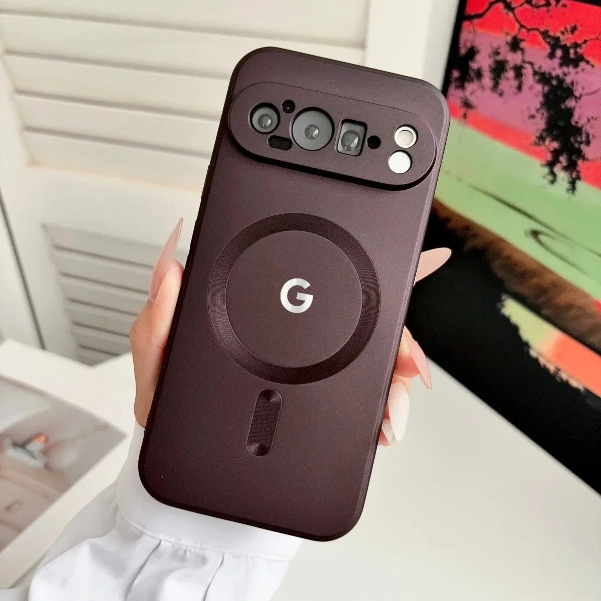 Avontic MetallicAura Google Pixel case in Wine Red – variant image