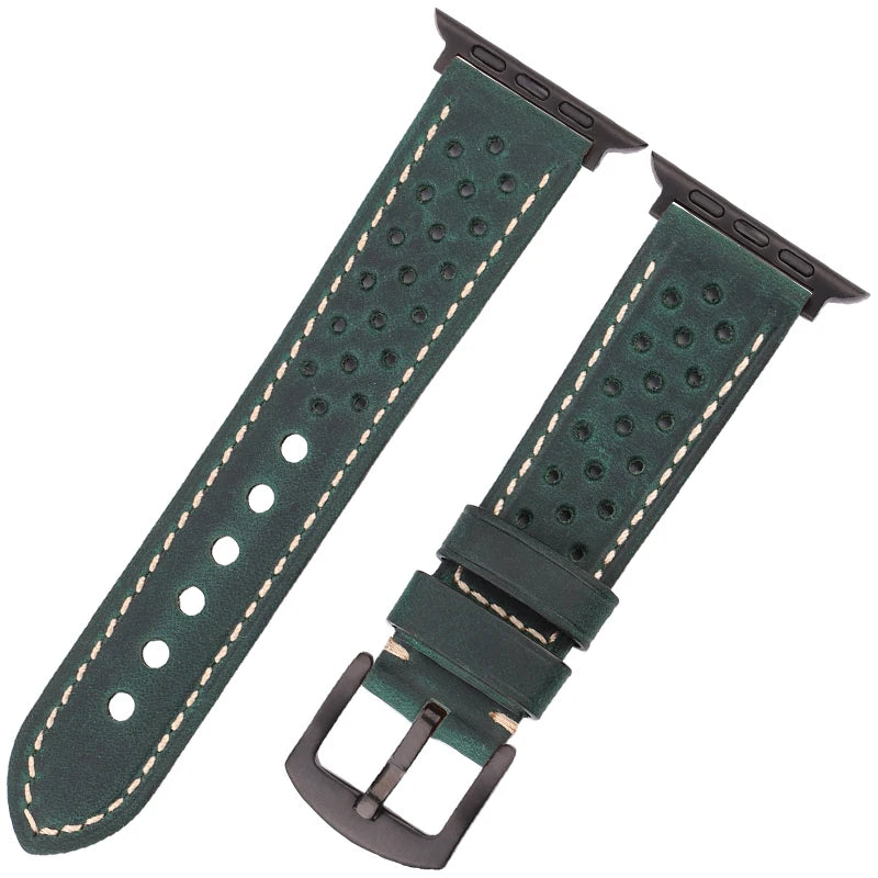 AeroLeather Pro™ Breathable Performance Leather Band for Apple Watch