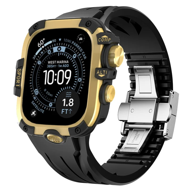 AeroGuard Steel Sport Pro Case & Band System — Apple Watch Ultra 3/2/1, Series 11/10 (49mm / 46mm / 45mm / 44mm)