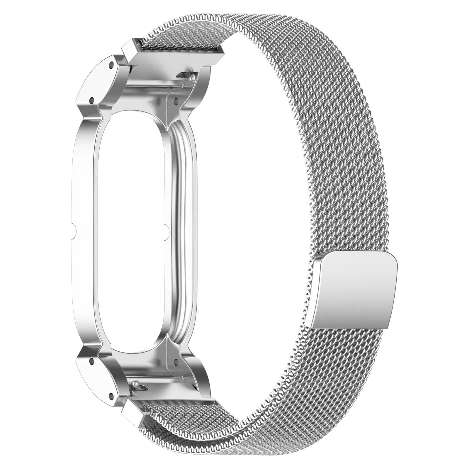 Avontic AirForge Elite Stainless Steel Band Case Combo for Fitbit Air Metal Link Band Protective Cover