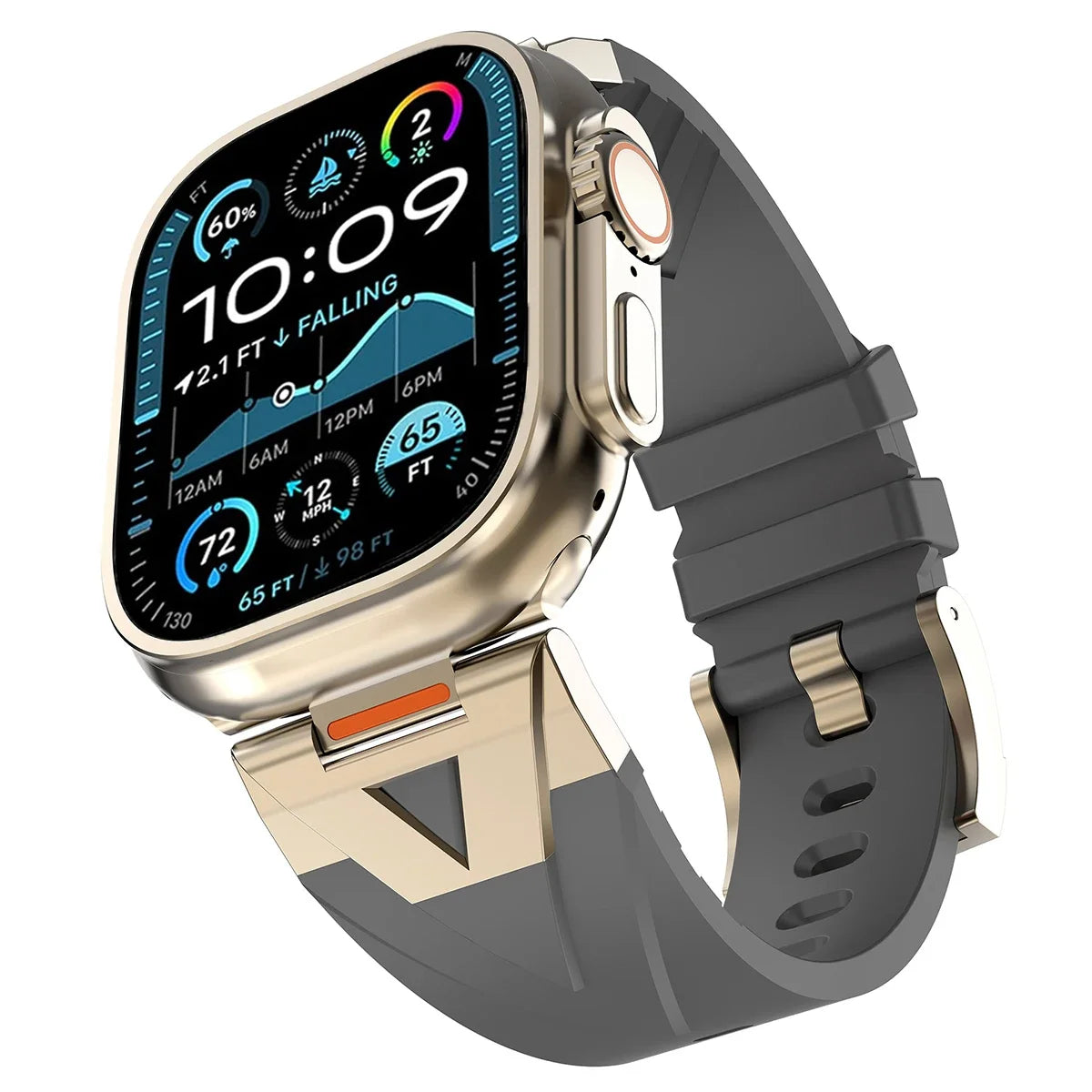 Avontic Signature Series™ Sport Band for Apple Watch Ultra 3/Ultra 2/Ultra, Series 11/10/9/8/7/6/5/4/3 SE – Premium Silicone Fitness Strap with Avontic V-Clasp