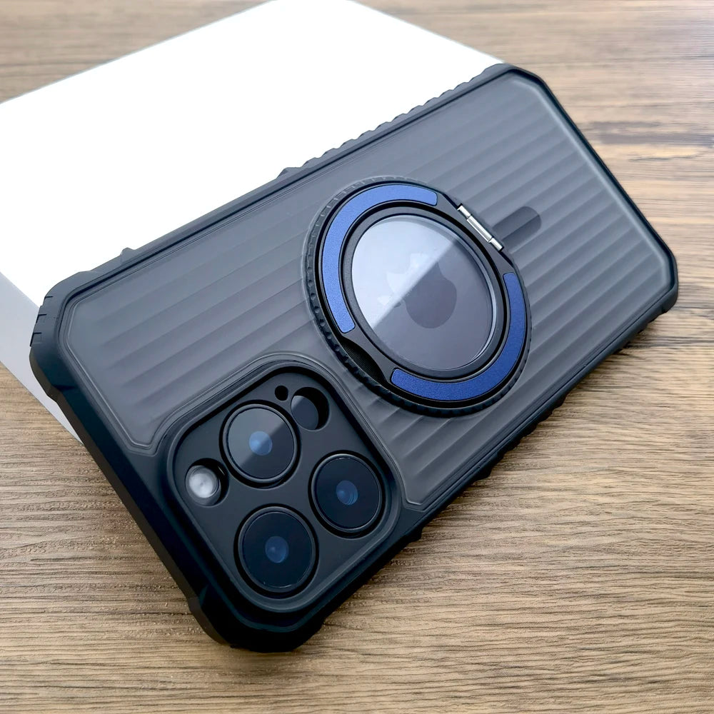 Shockproof MagSafe Armor Stand Case for iPhone 17 / 17 Pro / 17 Pro Max | Rugged Kickstand Magnetic Cover