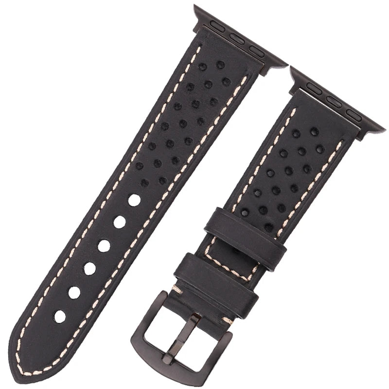 AeroLeather Pro™ Breathable Performance Leather Band for Apple Watch