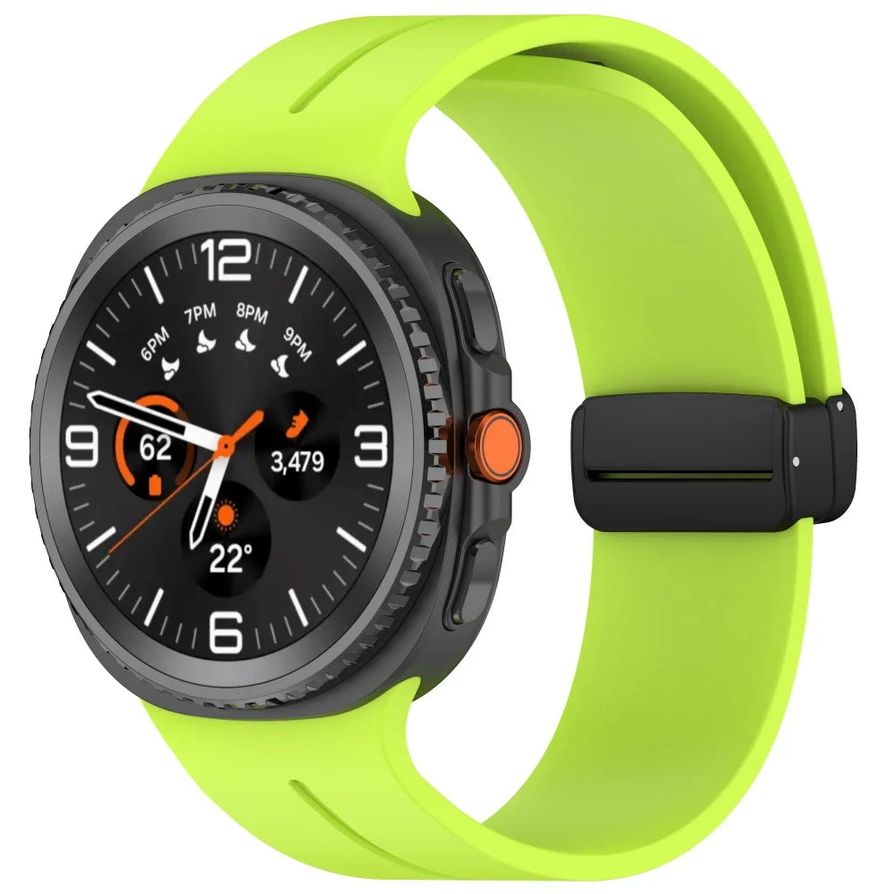 Avontic MagnaFlex Lime Green magnetic silicone band for Galaxy Watch9 and Watch8