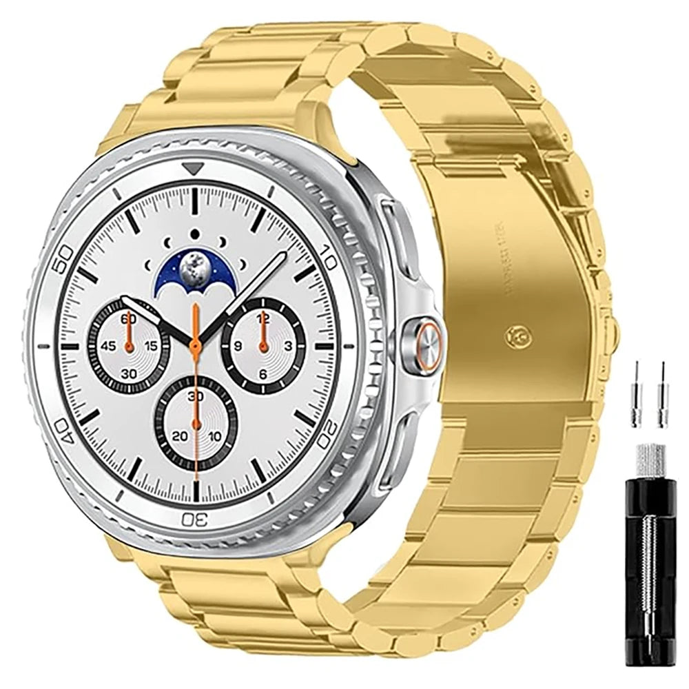 Avontic SteelArc Gold stainless steel band for Galaxy Watch9 and Watch8