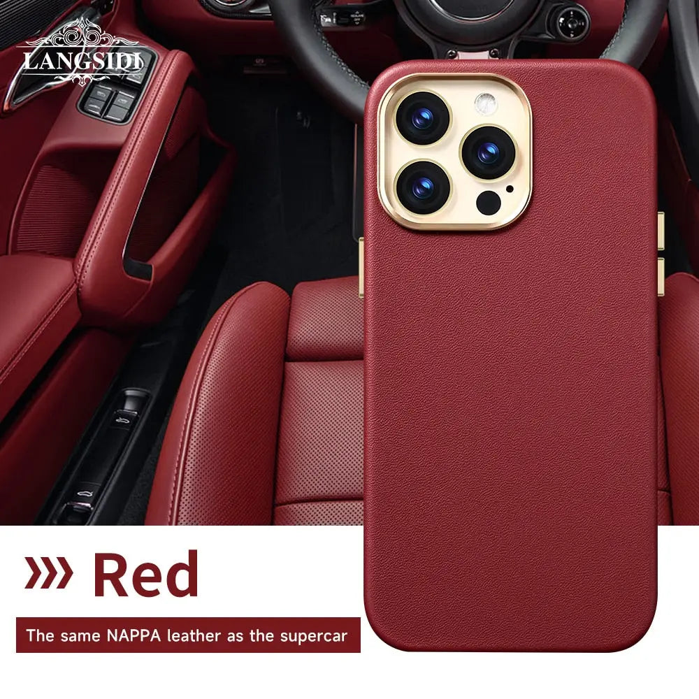 Avontic Avontic Nappa Leather MagSafe Compatible Case For iPhone
