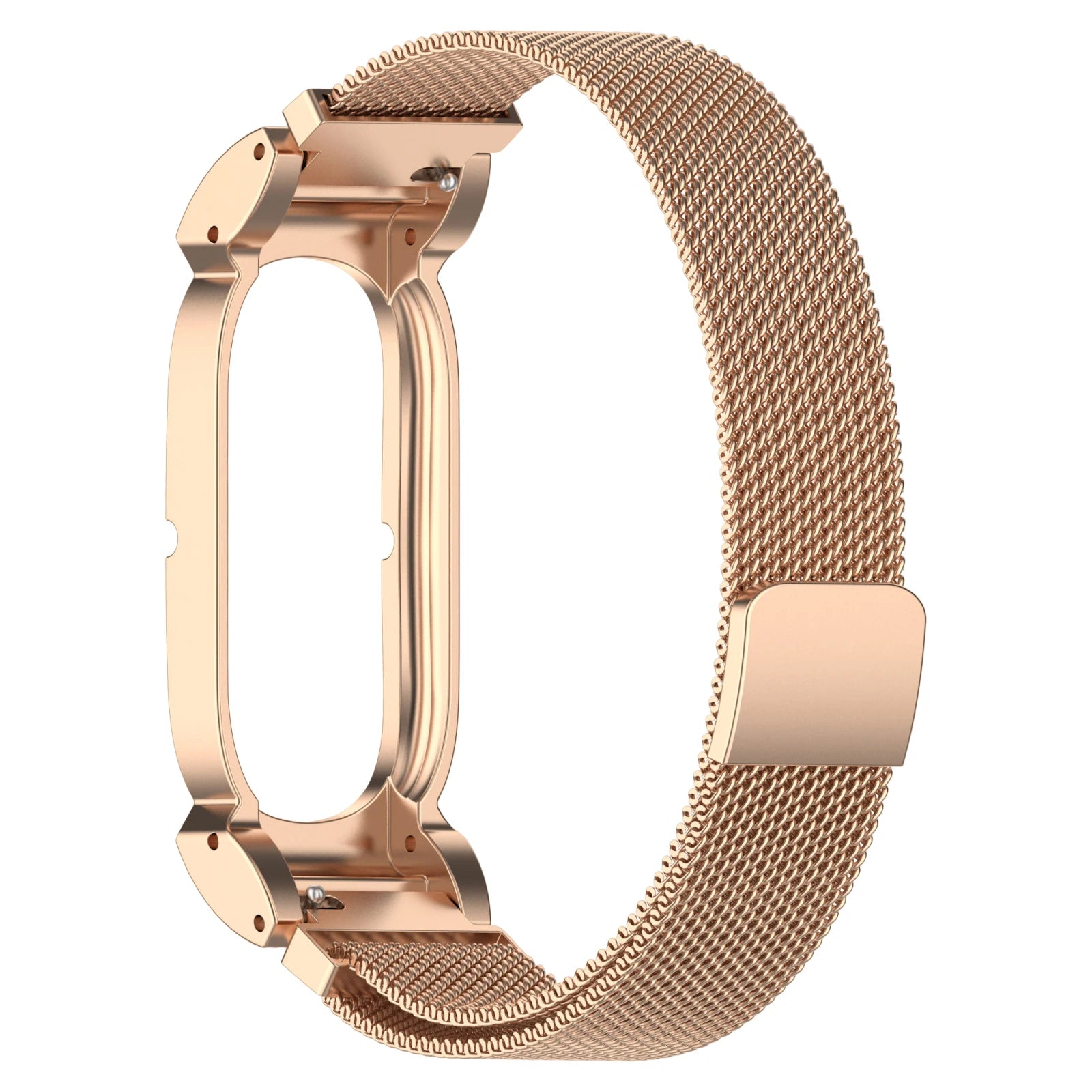 Avontic AirForge Elite Stainless Steel Band Case Combo for Fitbit Air Metal Link Band Protective Cover