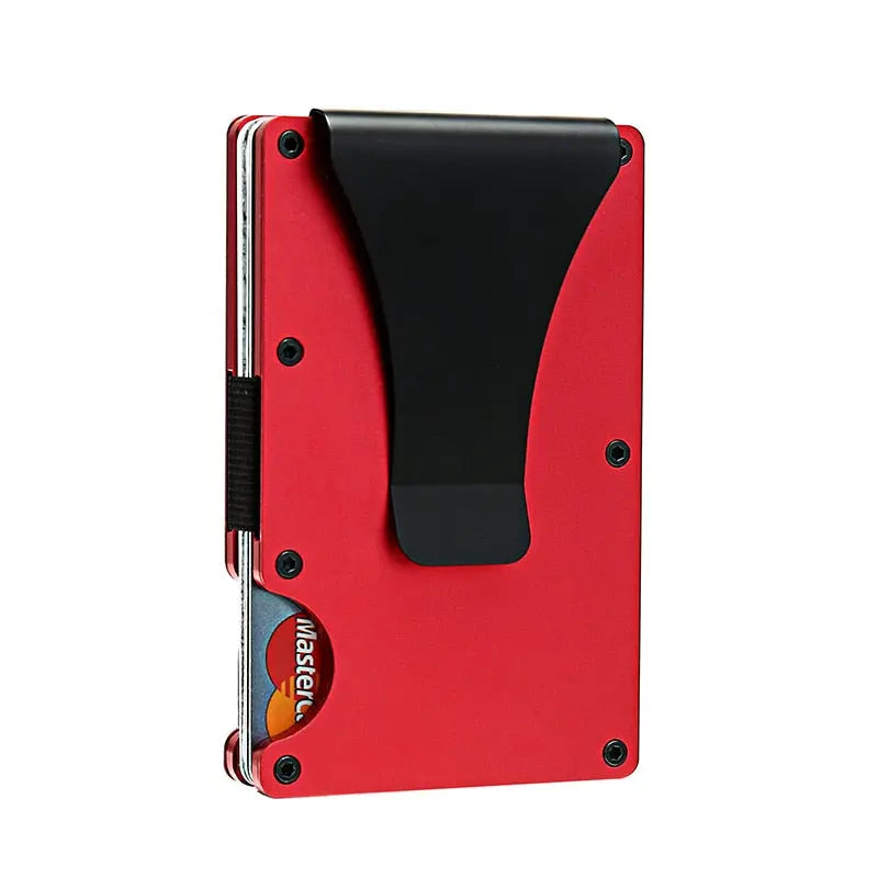 DIENQI Carbon Fiber Card Holder Mini Aluminum Metal RFID Magic Men's Wallet Avontic