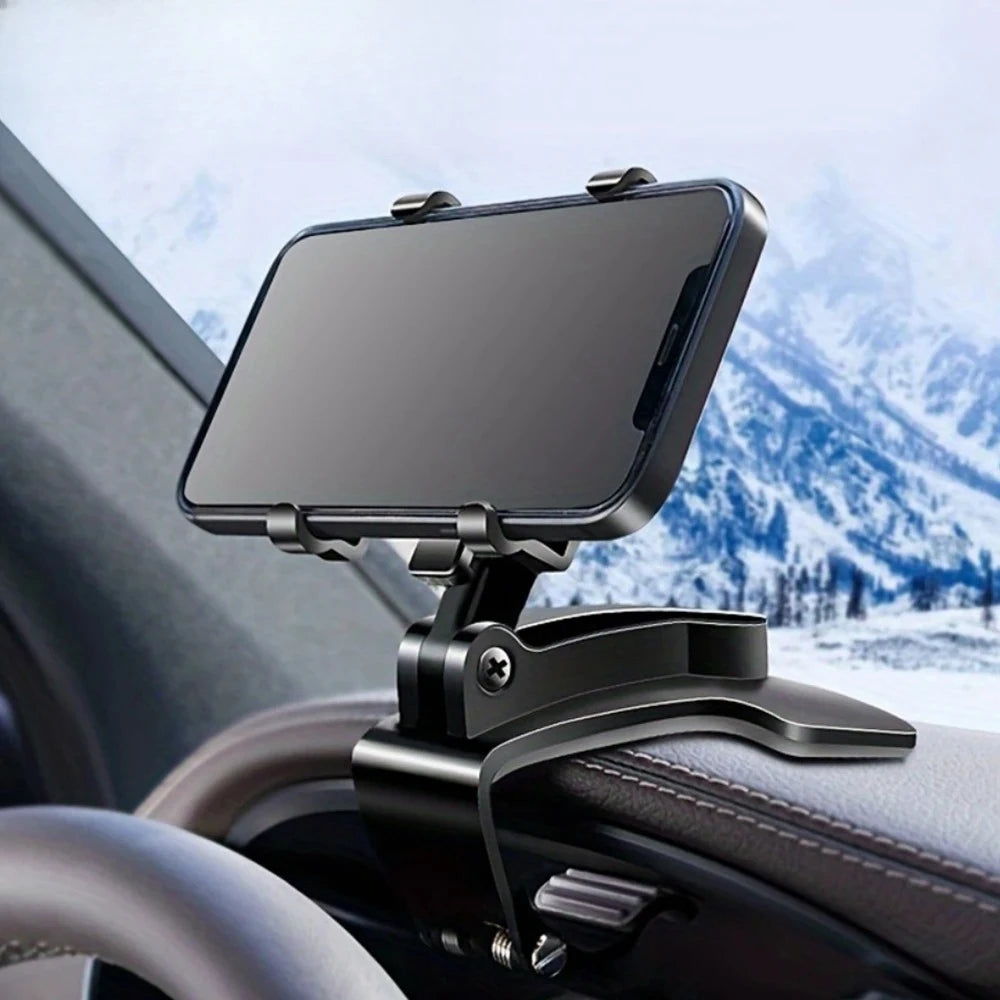 GripDrive Pro Clamp-Lock Car Phone Mount – Ultra-Stable Dashboard Stand for iPhone & Android — product view 3