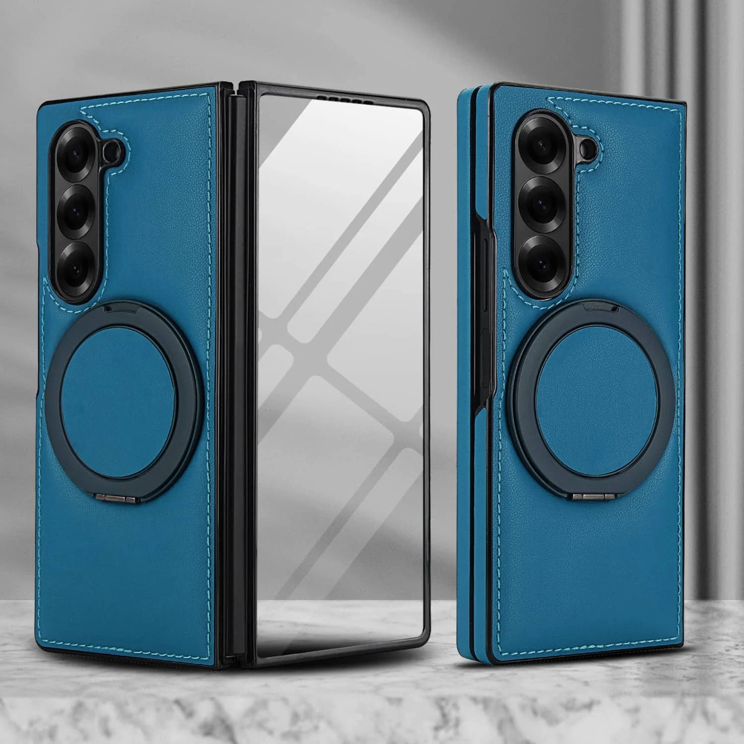 MagRing Leather Shield Case™  For Samsung Galaxy Z Fold 7, 6, 5, 4, and 3