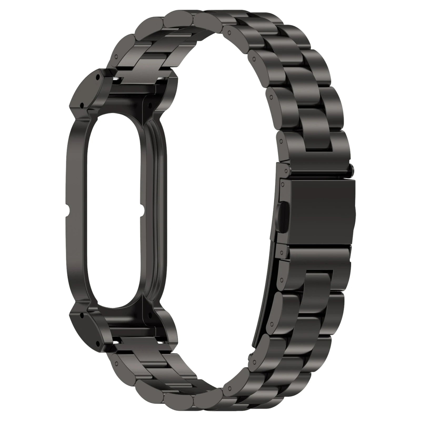 Avontic AirForge Elite Stainless Steel Band Case Combo for Fitbit Air Metal Link Band Protective Cover
