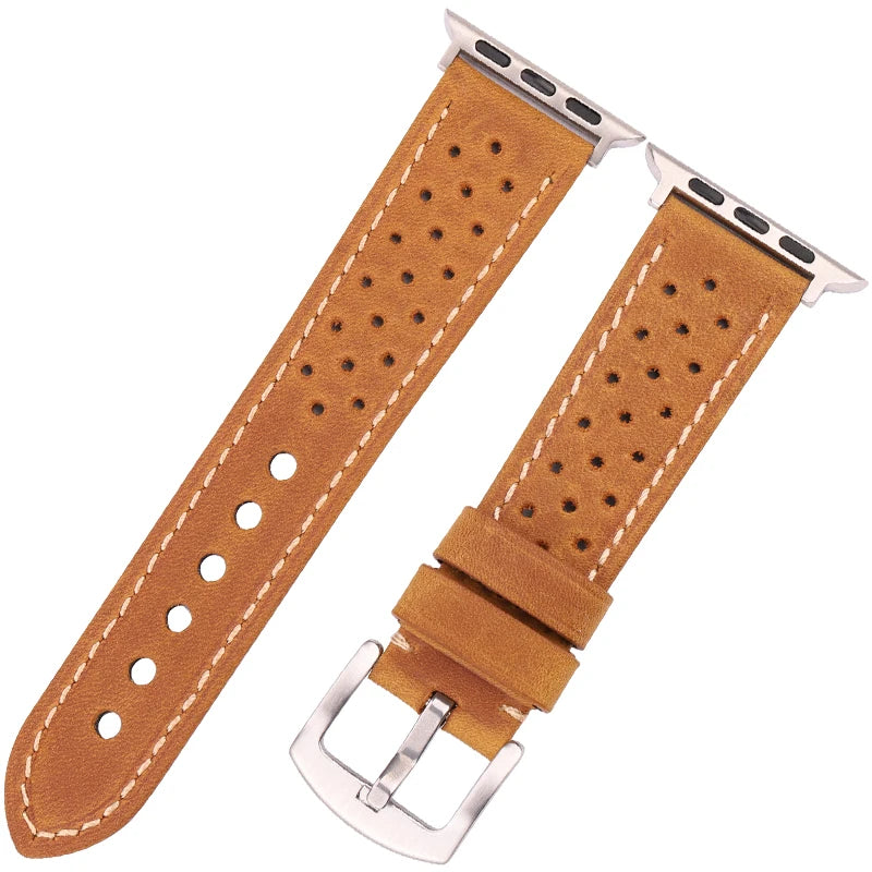 AeroLeather Pro Breathable Performance Leather Band for Apple Watch
