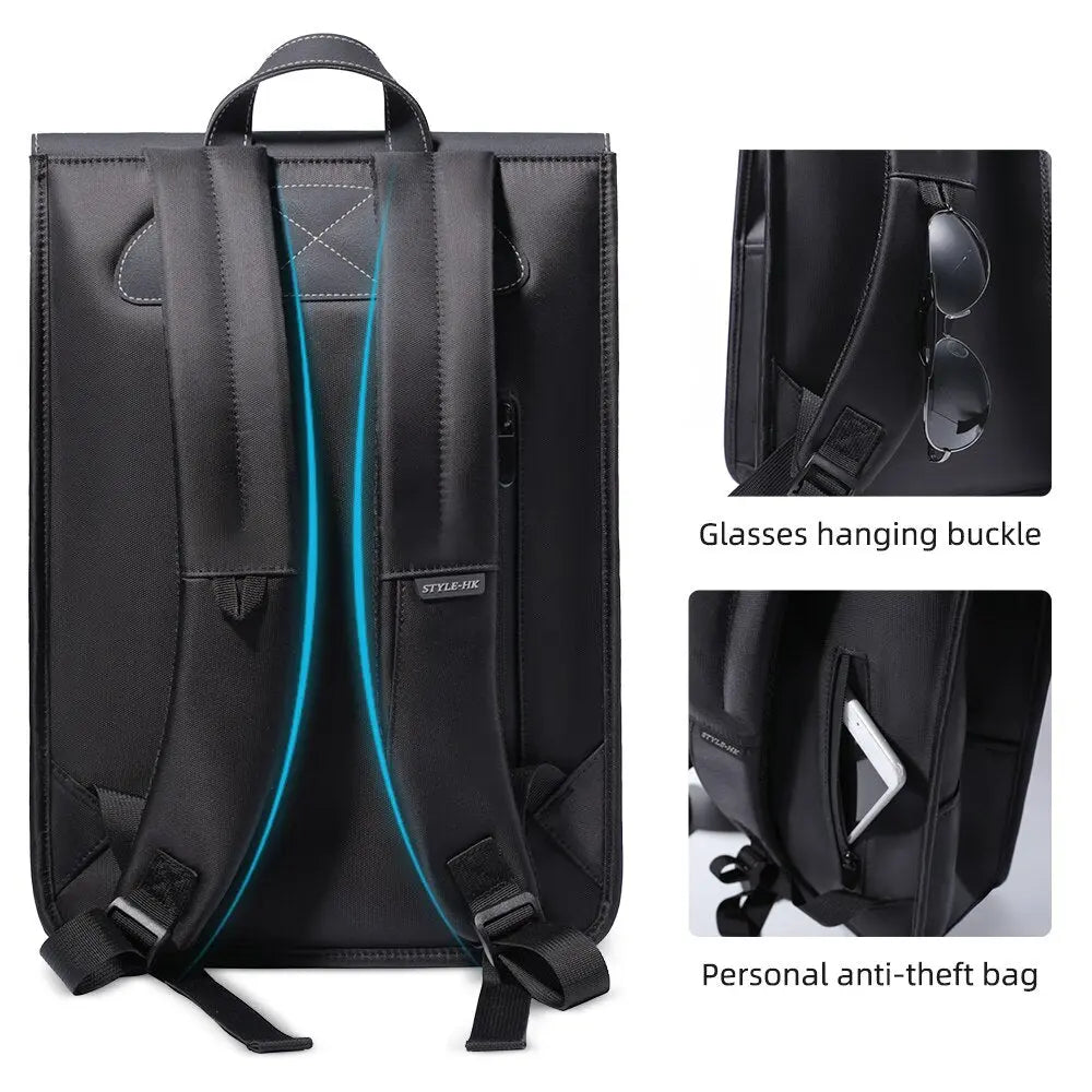 HK TechGear Collection 15.6 Inch Vintage Laptop Backpack Bag Pinnacle Luxuries