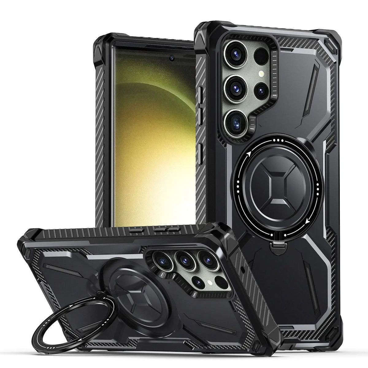 PL Collection Magsafe Compatible Metal Kickstand Magnetic Samsung Galaxy S23 Case Avontic