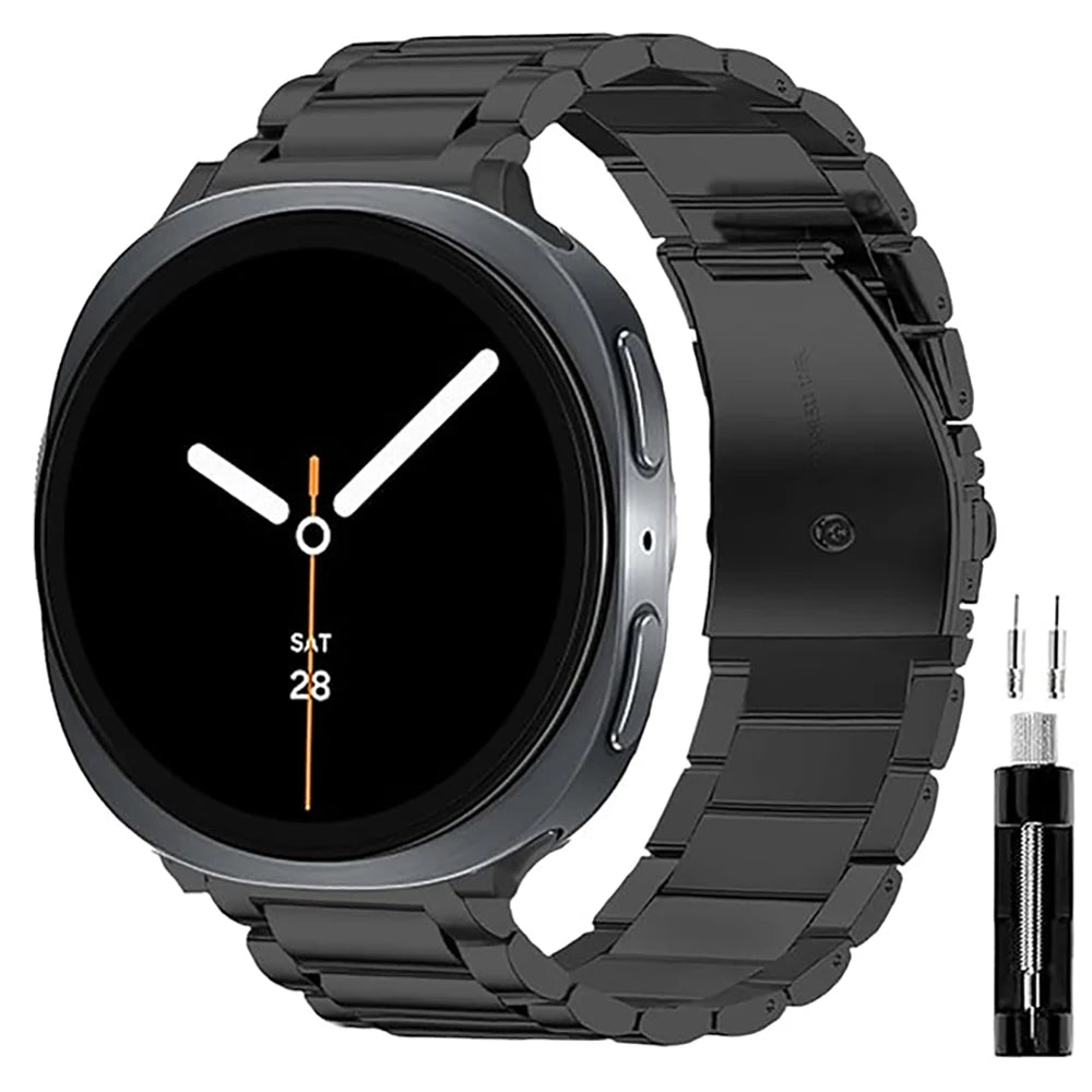 Avontic SteelArc Black stainless steel band for Galaxy Watch9 and Watch8
