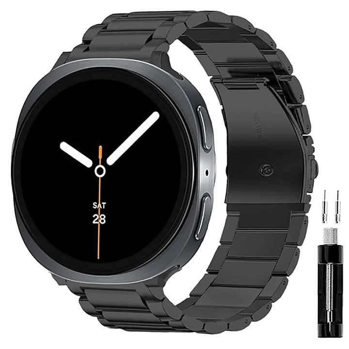 Avontic SteelArc Black stainless steel band for Galaxy Watch9 and Watch8