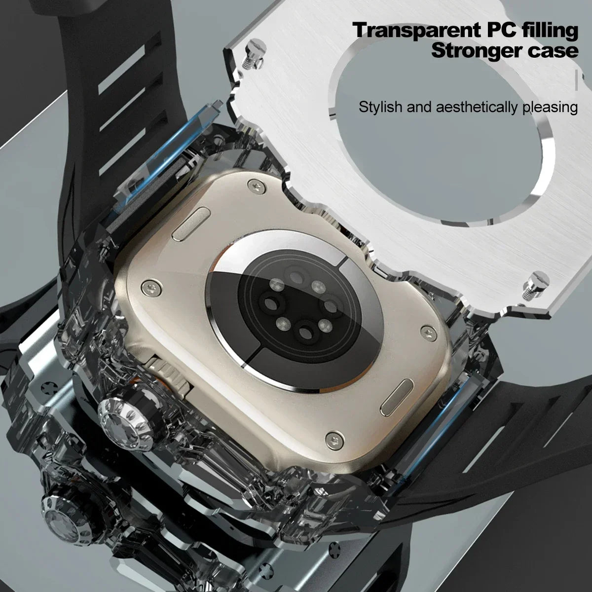 FortiCase™ Sport Edition — Stainless Steel Armor Kit for Apple Watch Ultra 3, 2 & 1 & Series 6–9