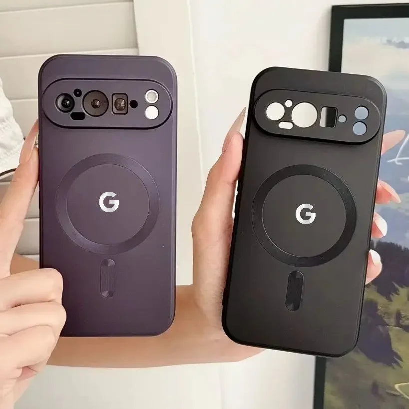 Avontic MetallicAura Magnetic Soft TPU Case for Google Pixel 7a–11 Series