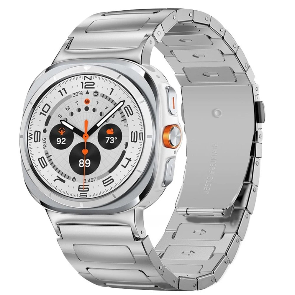 Avontic TitanLink Titanium stainless steel band for Galaxy Watch Ultra and Ultra2 47mm on a clean background