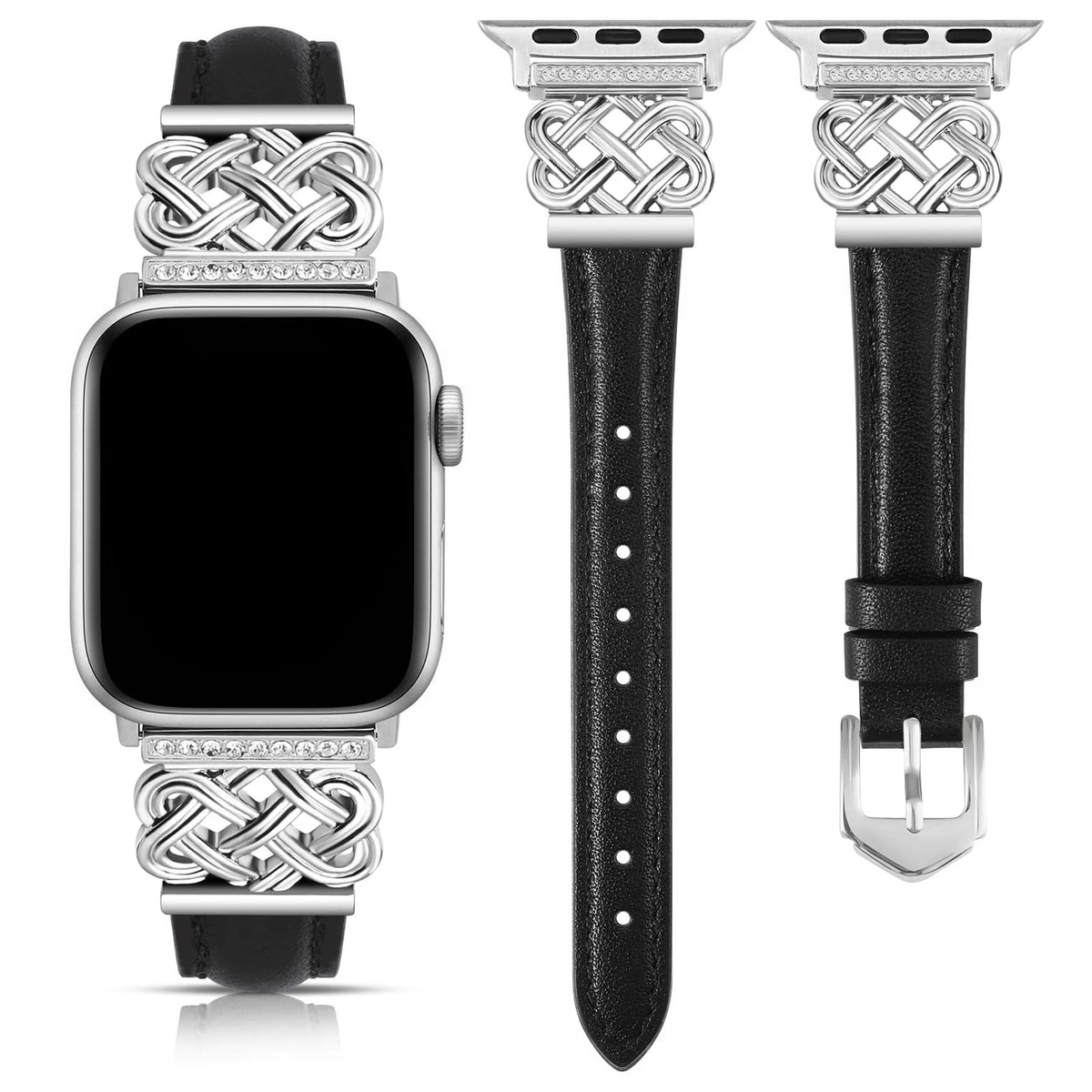 EternaLace Crystal Leather Band for Apple Watch (Series 1–11 & Ultra 3)