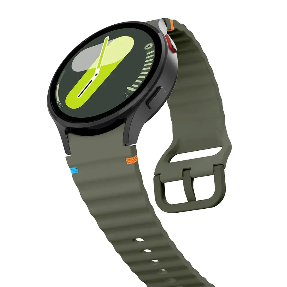 Silicone Strap for Samsung Watch 7 6 5 4 40mm 44mm 5Pro 45mm Band With Case Screen Protector Bumper cover for Wrist Accessories Avontic