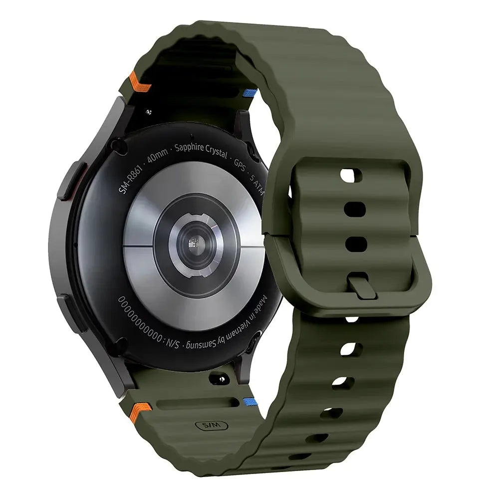 Silicone Strap for Samsung Watch 7 6 5 4 40mm 44mm 5Pro 45mm Band With Case Screen Protector Bumper cover for Wrist Accessories Avontic