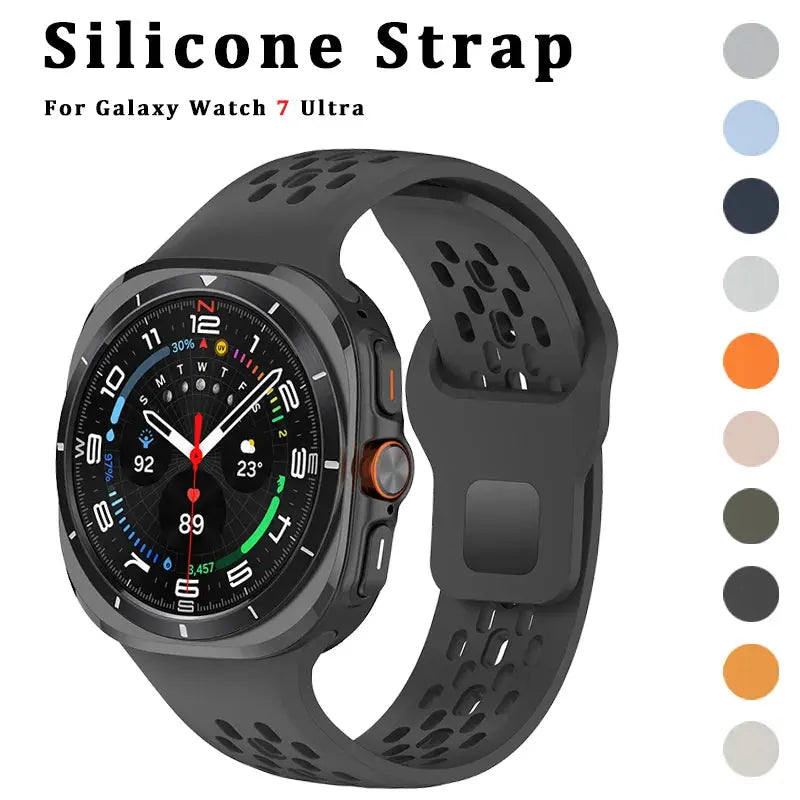 GalaxyFit Breathable Silicone Sport Band for Galaxy Watch Ultra & Ultra 2 (2026)