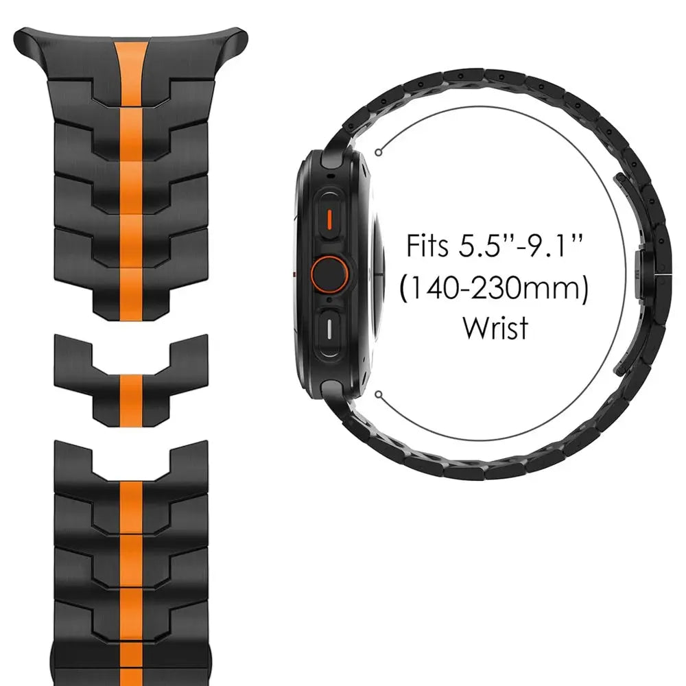 Stainless Steel Band+Case for Samsung Galaxy Watch 7 Ultra 47mm No Gaps Wristband Metal Bracelet for GALAXY Watch 7 47MM Correa Avontic