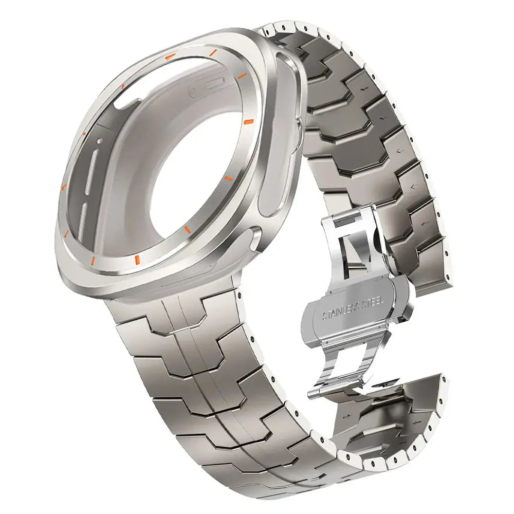 Stainless Steel Band+Case for Samsung Galaxy Watch 7 Ultra 47mm No Gaps Wristband Metal Bracelet for GALAXY Watch 7 47MM Correa Avontic