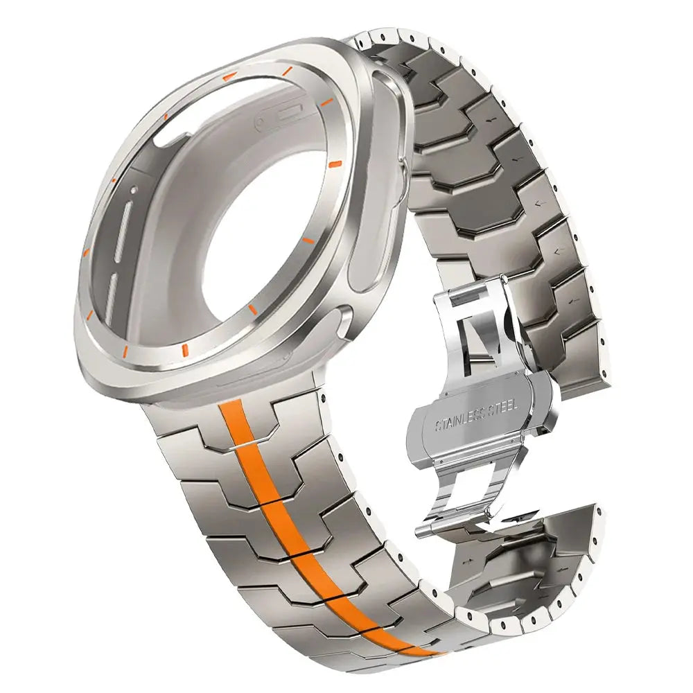Stainless Steel Band+Case for Samsung Galaxy Watch 7 Ultra 47mm No Gaps Wristband Metal Bracelet for GALAXY Watch 7 47MM Correa Avontic