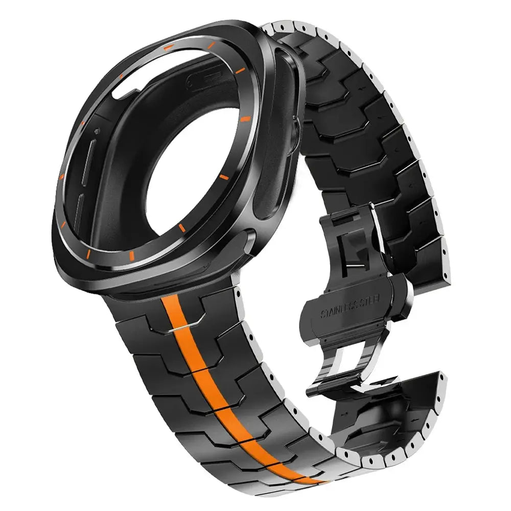 Stainless Steel Band+Case for Samsung Galaxy Watch 7 Ultra 47mm No Gaps Wristband Metal Bracelet for GALAXY Watch 7 47MM Correa Avontic