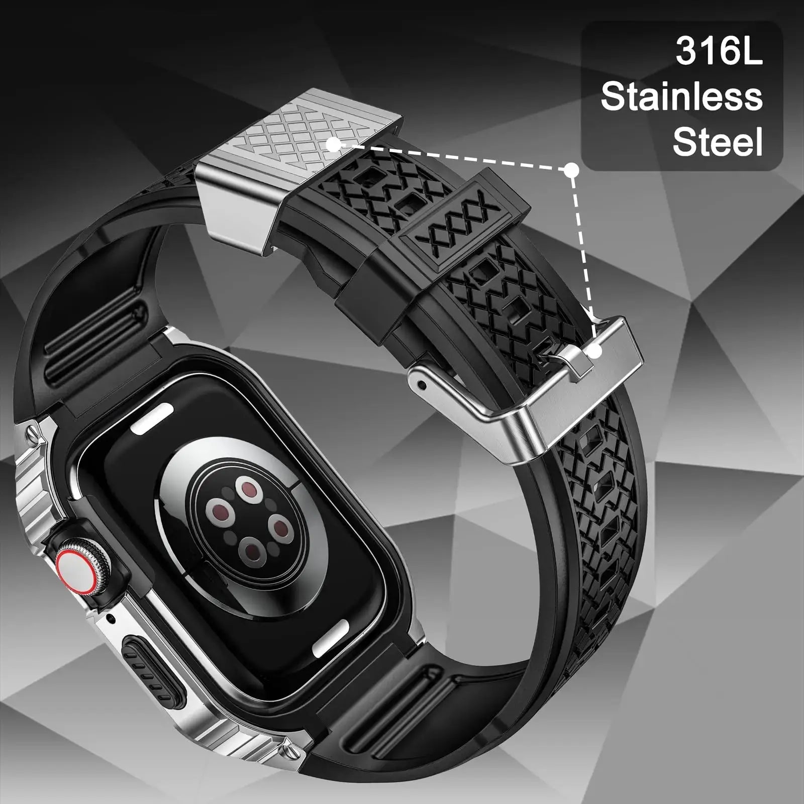 TitanGuard Pro Case & FluoroRubber Band for Apple Watch Ultra and Series 10-4 — product view 7