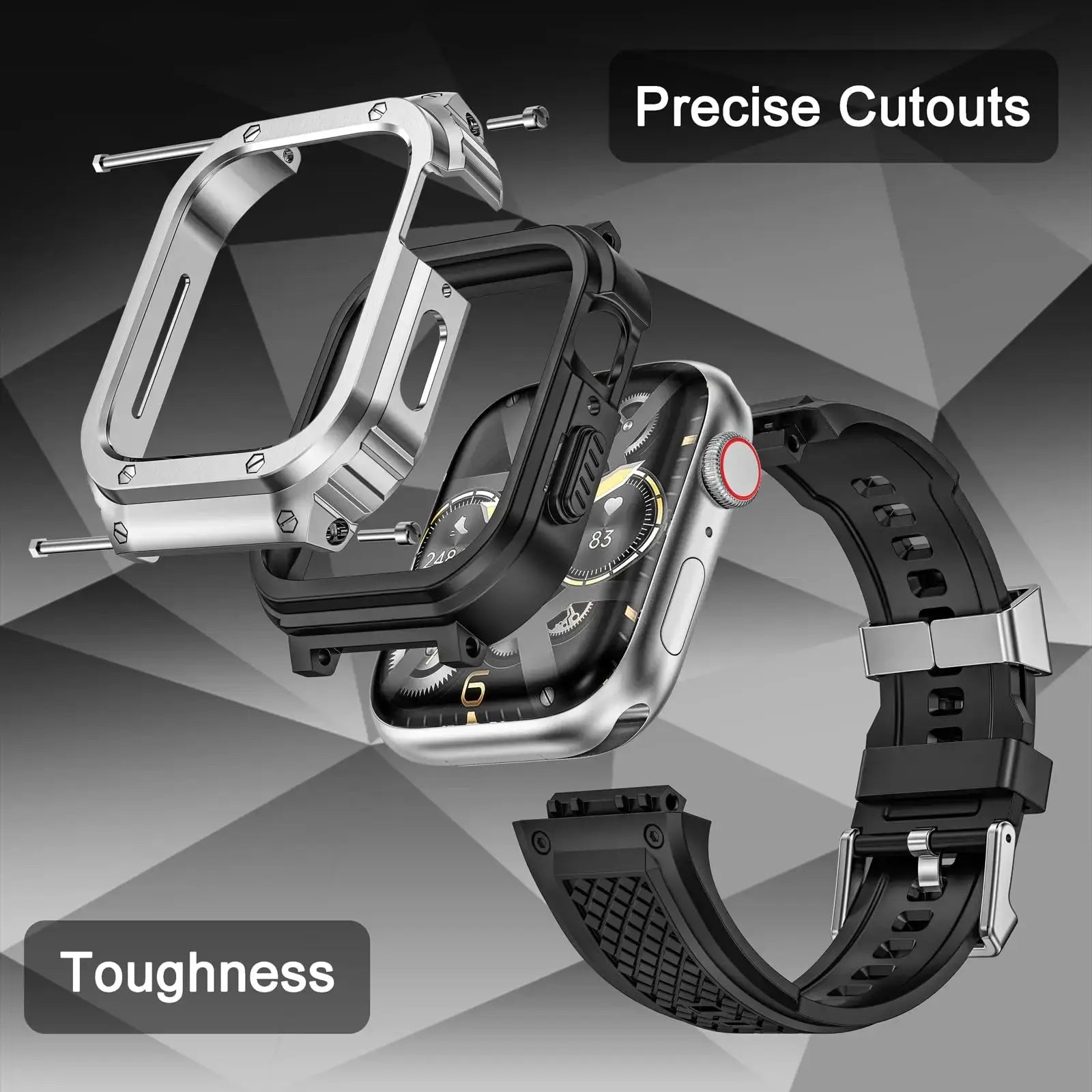 TitanGuard Pro Case & FluoroRubber Band for Apple Watch Ultra and Series 10-4 — product view 8