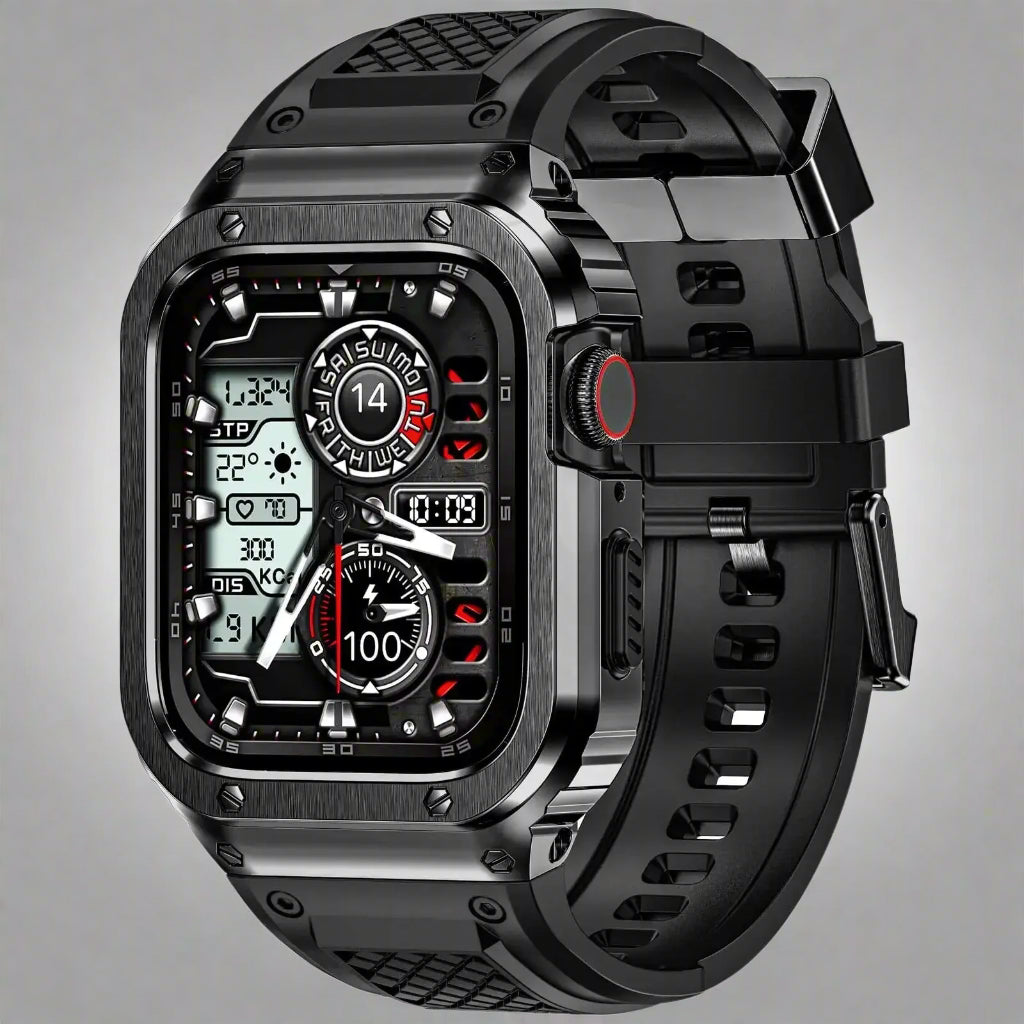 Stainless Steel Case+TPU Strap For Apple Watch Ultra 49mm 46mm 45mm 44mm 42mm 41mm Sport Band For iWatch Series10 9 8 7 6 5 4 SE Avontic