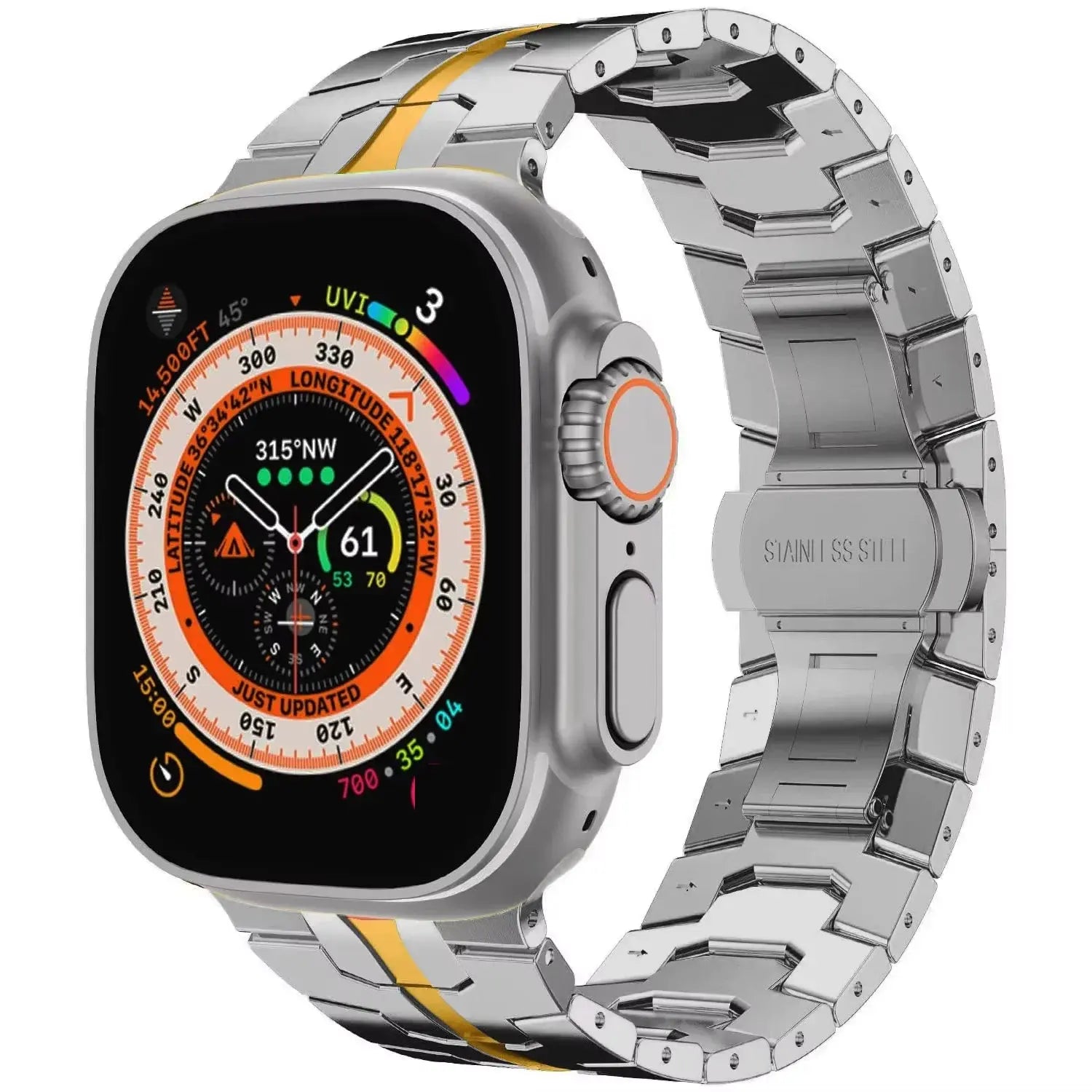 Stainless Steel Strap For Apple Watch Band 45mm 41mm 40mm 44mm 38mm Ultra 2 49mm Strap Metal Bracelet iWatch Series 10 46mm 42mm Avontic