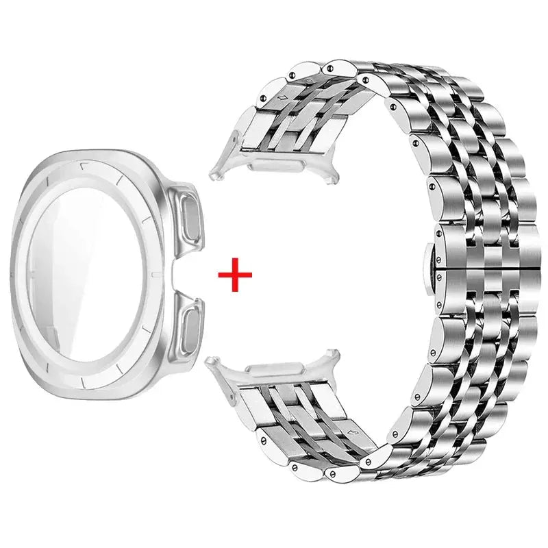 TitanShield ProMax: Premium Stainless Steel Band &amp; Tempered Glass Protector for Samsung Galaxy Watch 7 Ultra 47mm — product view 5
