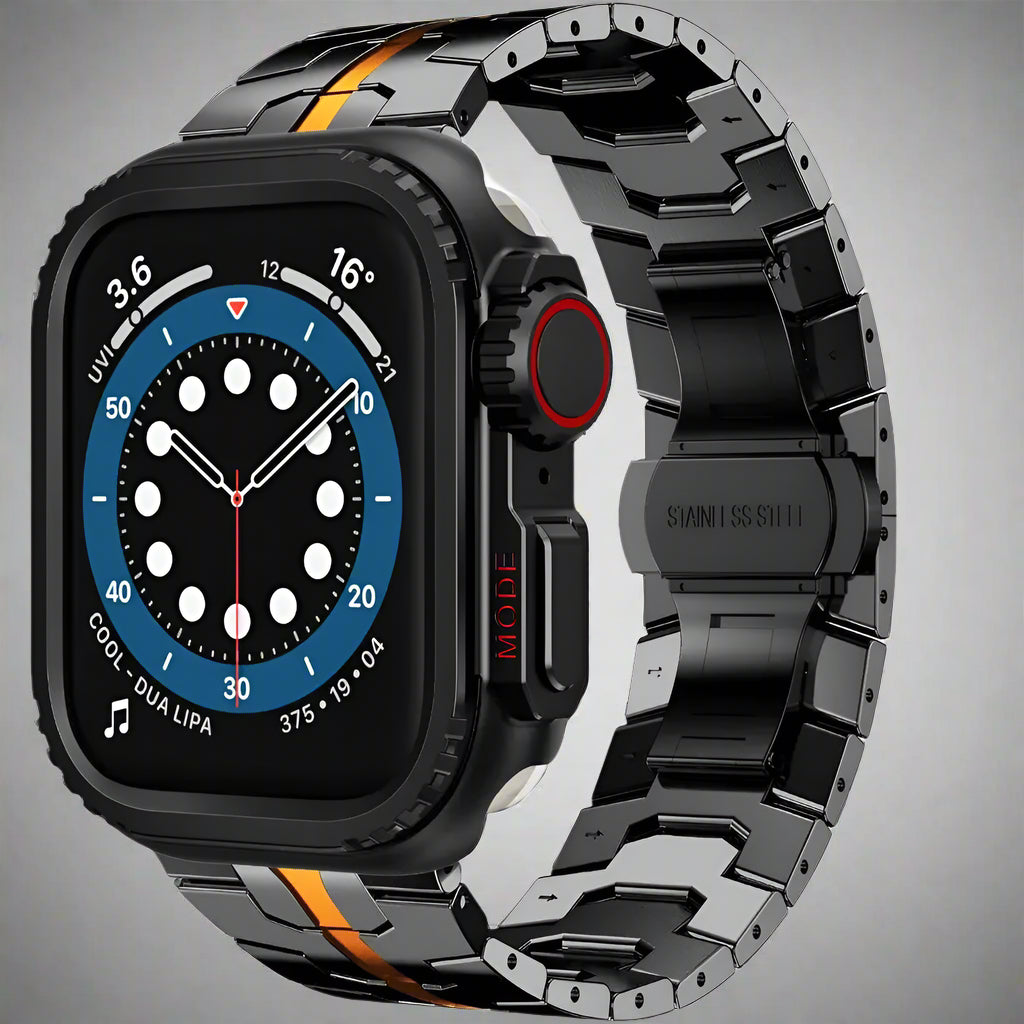 Stainless Steel Strap+metal Case for Apple Watch 49mm 46mm 45mm 44mm Stainless Steel Band for Apple Watch Ultra 10 9 8 7 6 5 SE Pinnacle Luxuries