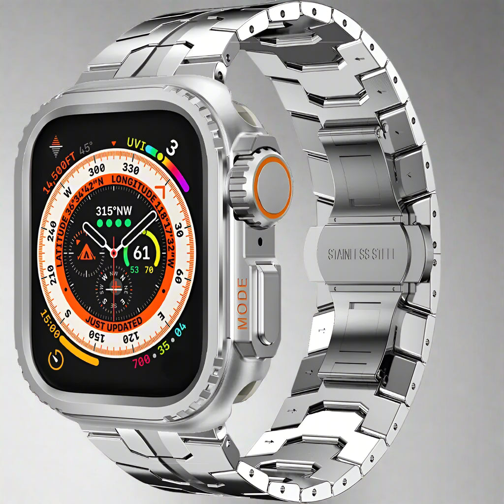 Stainless Steel Strap+metal Case for Apple Watch 49mm 46mm 45mm 44mm Stainless Steel Band for Apple Watch Ultra 10 9 8 7 6 5 SE Pinnacle Luxuries