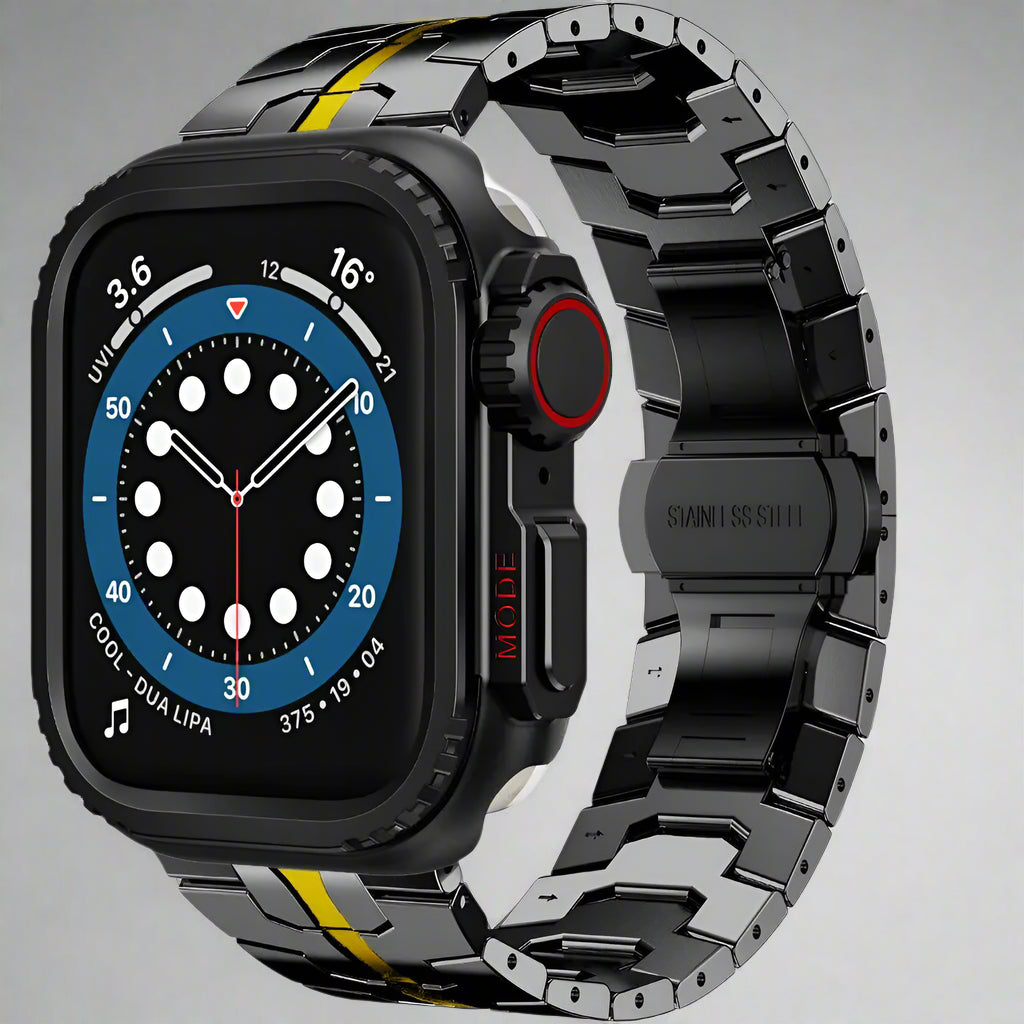 Stainless Steel Strap+metal Case for Apple Watch 49mm 46mm 45mm 44mm Stainless Steel Band for Apple Watch Ultra 10 9 8 7 6 5 SE Pinnacle Luxuries