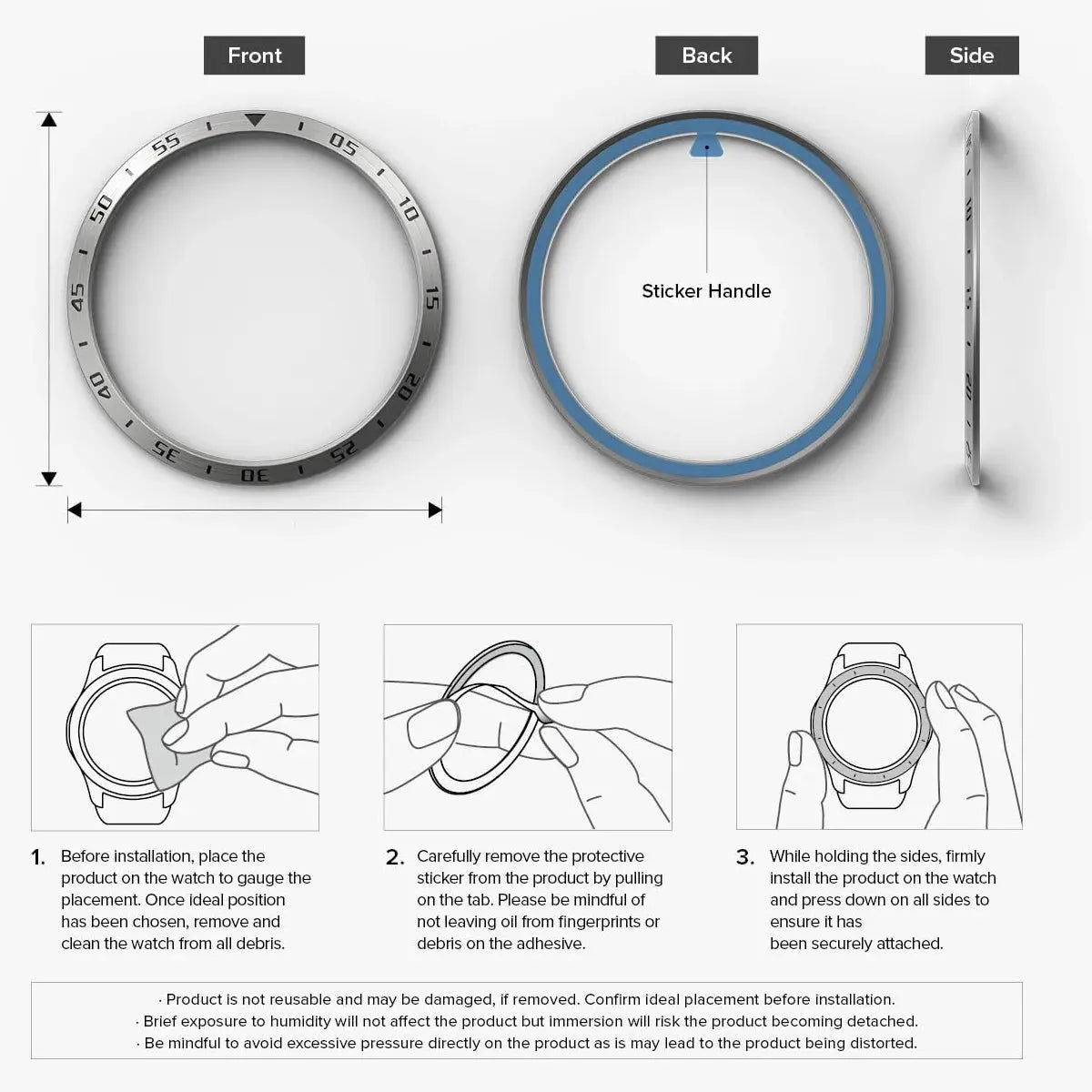 Titanium Elegance Band & Armor Case for Samsung Galaxy Watch — product view 20
